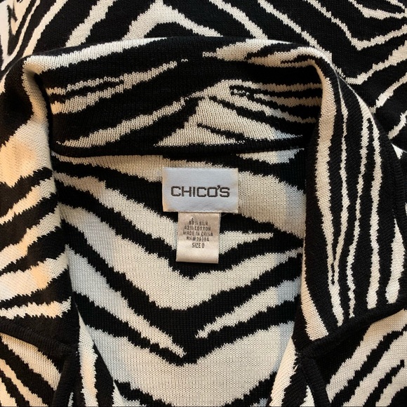 Chico’s Black & White Sweater Cardigan Size 0 (S) - Picture 8 of 10
